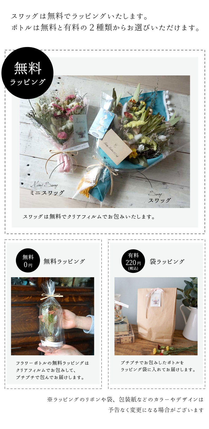 ラッピングについて