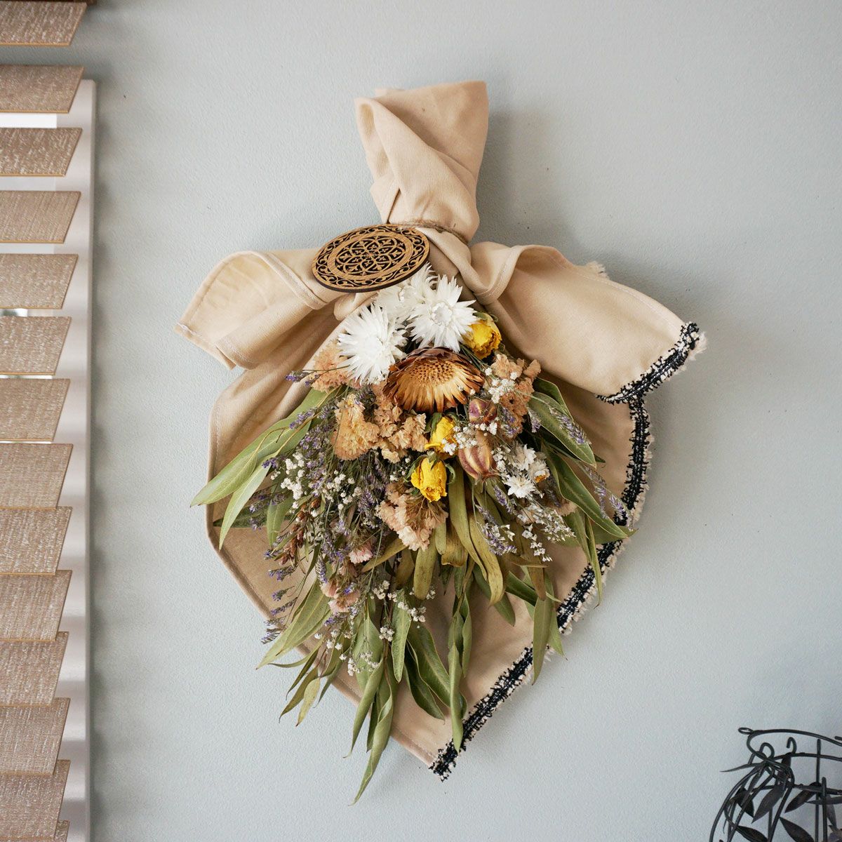 ドライフラワースワッグ⑨前撮り ギフト 花束 スワッグ ブーケ 春ブーケ 桜 