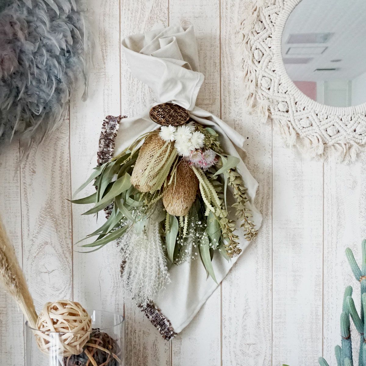 絵になる✕個性的✕スワッグ】ドライフラワー 撮影 ナチュラル ブーケ  